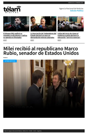 Cover of Telam - Politica