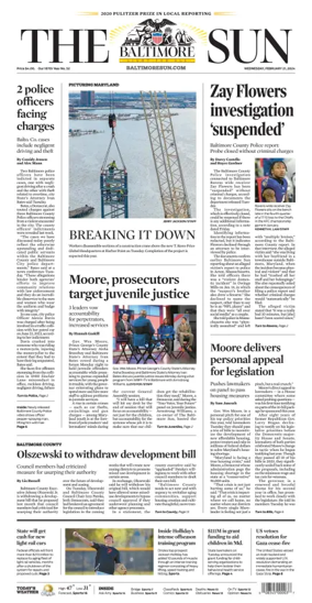 Cover of Baltimore Sun