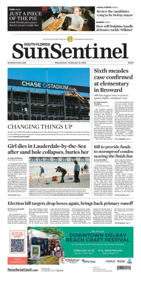 Cover of Sun Sentinel Broward Edition