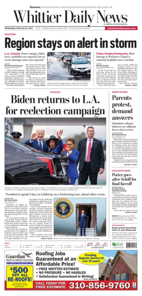 Cover of Whittier Daily News