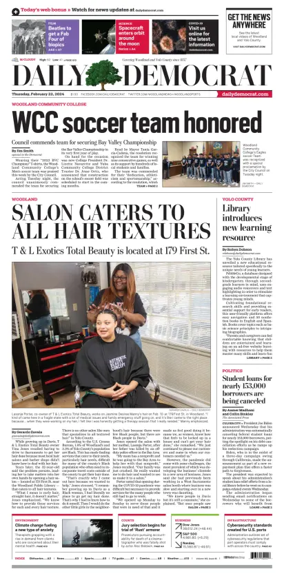 Cover of Daily Democrat (Woodland)