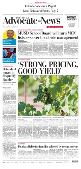 Cover of Fort Bragg Advocate-News