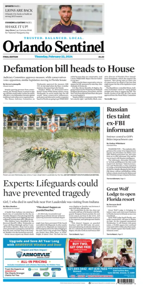 Cover of Orlando Sentinel