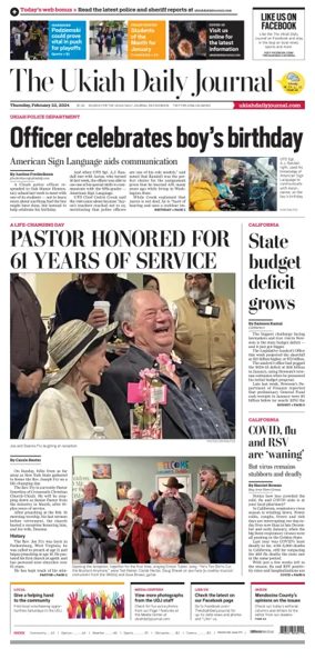 Cover of The Ukiah Daily Journal