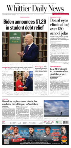 Cover of Whittier Daily News