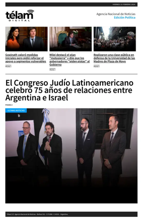 Cover of Telam - Politica