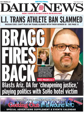 Cover of New York Daily News