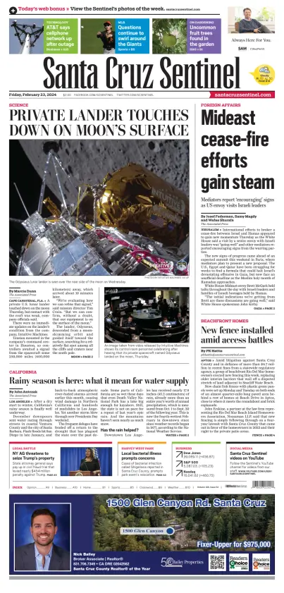 Cover of Santa Cruz Sentinel