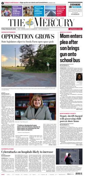 Cover of The Mercury (Pottstown, PA)