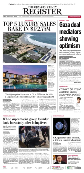 Cover of The Orange County Register