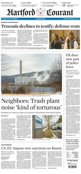 Cover of Hartford Courant