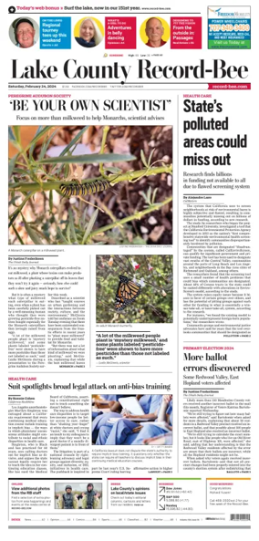 Cover of Lake County Record-Bee