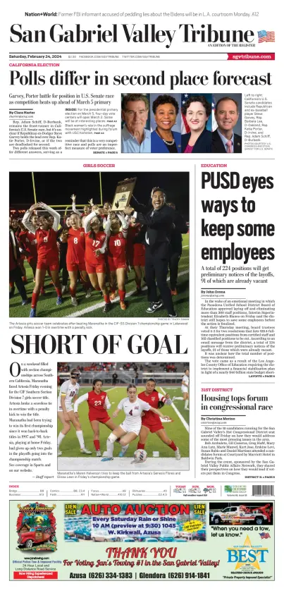 Cover of San Gabriel Valley Tribune