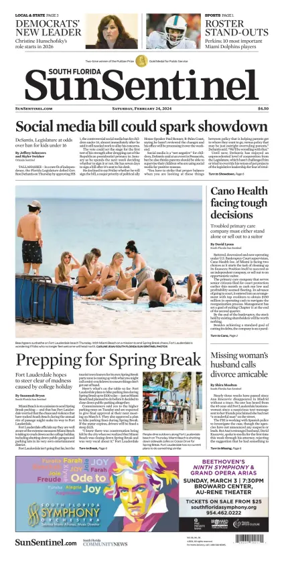 Cover of Sun Sentinel Palm Beach Edition
