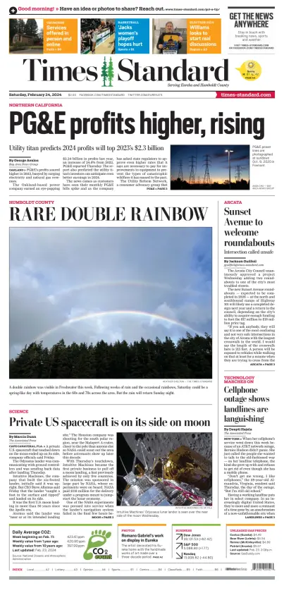 Cover of Times Standard (Eureka)