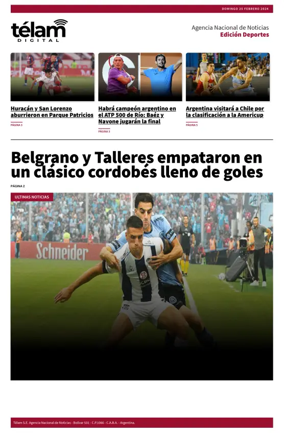 Cover of Télam - Deportes
