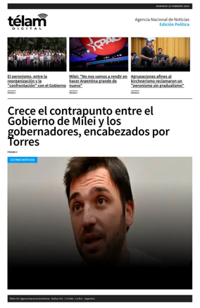 Cover of Telam - Politica