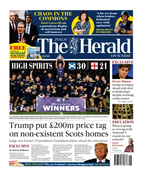 Cover of Sunday Herald
