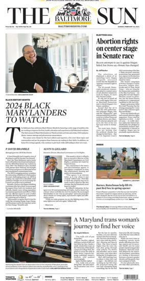 Cover of Baltimore Sun Sunday
