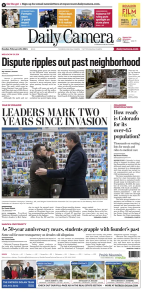 Cover of Daily Camera (Boulder)