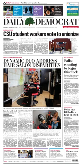 Cover of Daily Democrat (Woodland)