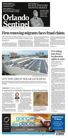 Cover of Orlando Sentinel (Sunday)