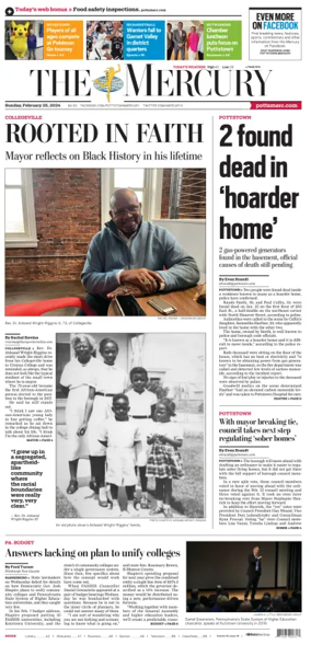 Cover of The Mercury (Pottstown, PA)