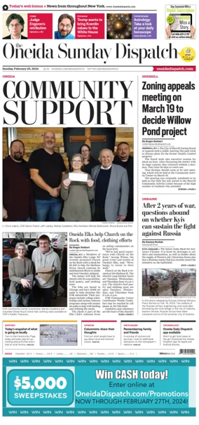 Cover of The Oneida Daily Dispatch (Oneida, NY)