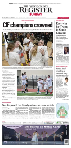 Cover of The Orange County Register