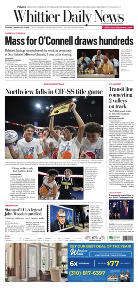 Cover of Whittier Daily News