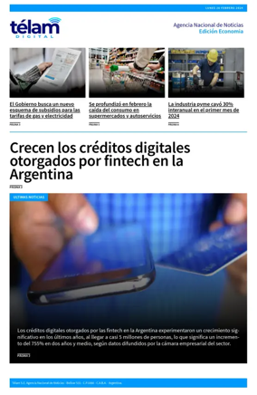 Cover of Telam - Negocios