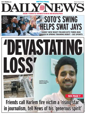 Cover of New York Daily News