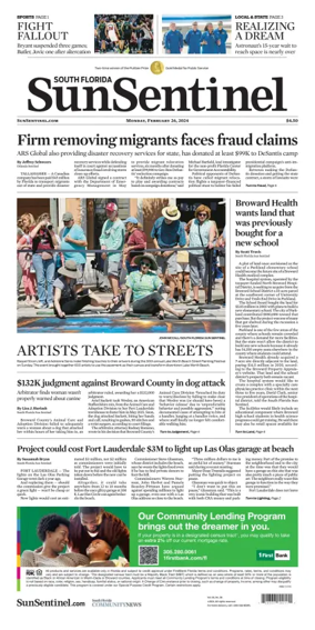 Cover of Sun Sentinel Broward Edition