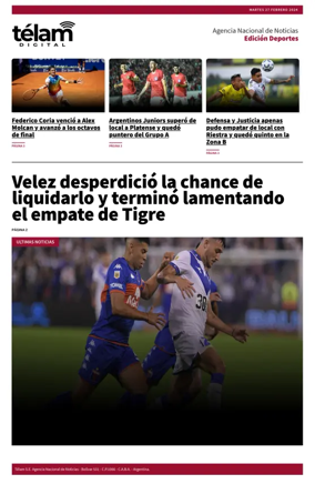 Cover of Télam - Deportes