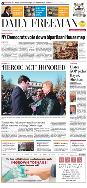Cover of Daily Freeman (Kingston, NY)