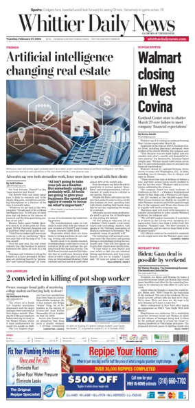 Cover of Whittier Daily News