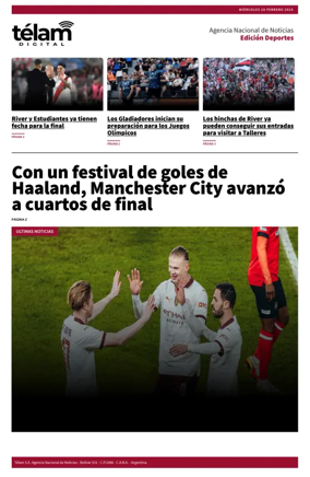 Cover of Télam - Deportes