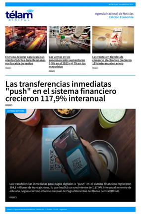 Cover of Telam - Negocios