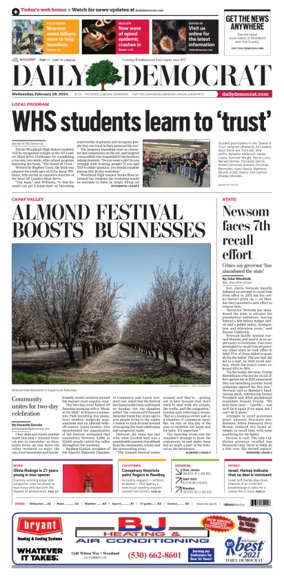 Cover of Daily Democrat (Woodland)