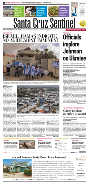 Cover of Santa Cruz Sentinel