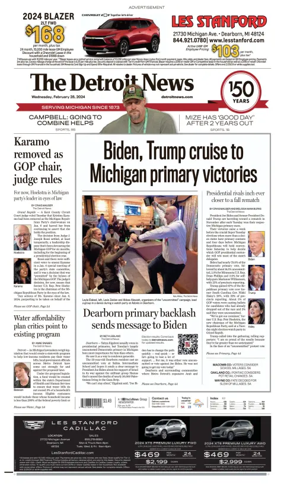 Cover of The Detroit News