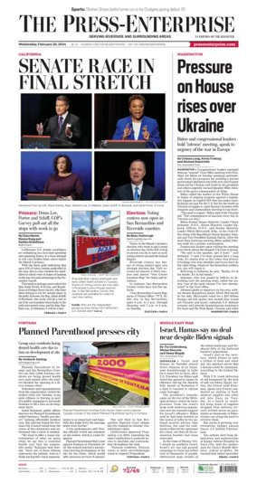 Cover of The Riverside Press-Enterprise