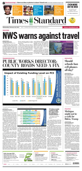 Cover of Times Standard (Eureka)