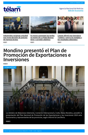 Cover of Telam - Negocios