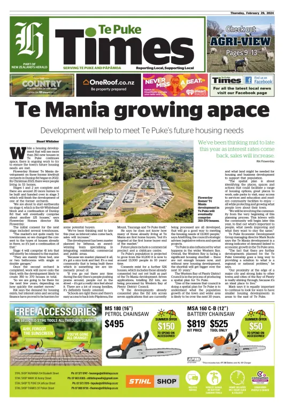 Cover of Te Puke Times