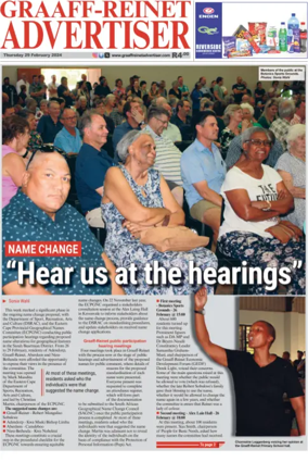 Cover of Graaff-Reinet Advertiser