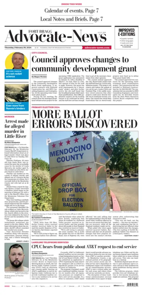 Cover of Fort Bragg Advocate-News