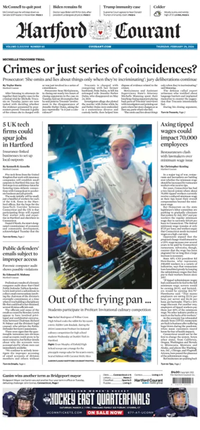 Cover of Hartford Courant