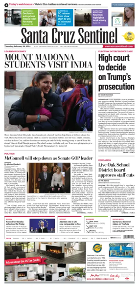 Cover of Santa Cruz Sentinel