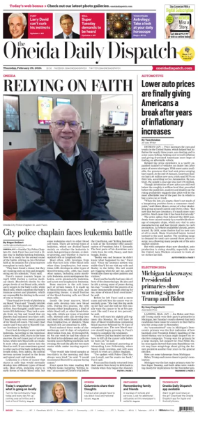 Cover of The Oneida Daily Dispatch (Oneida, NY)